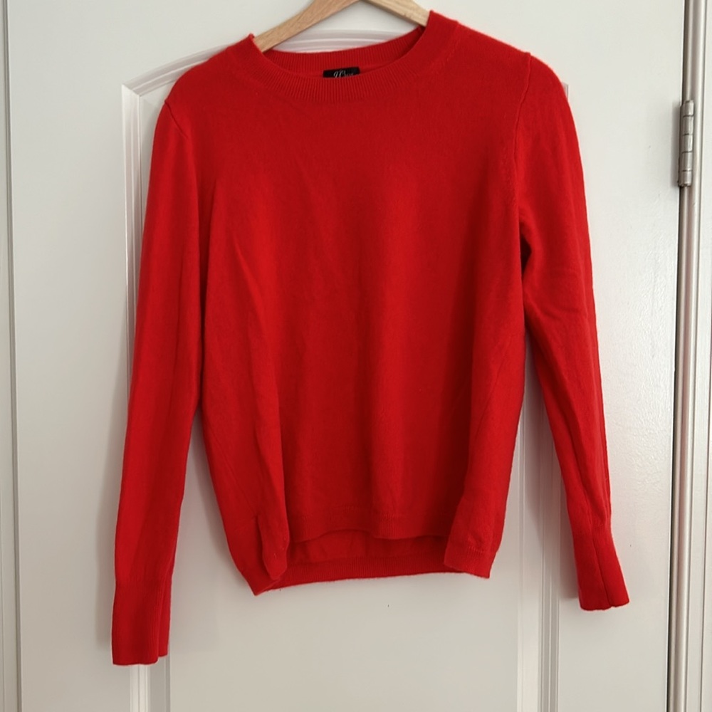 J. Crew Red Cashmere Sweater